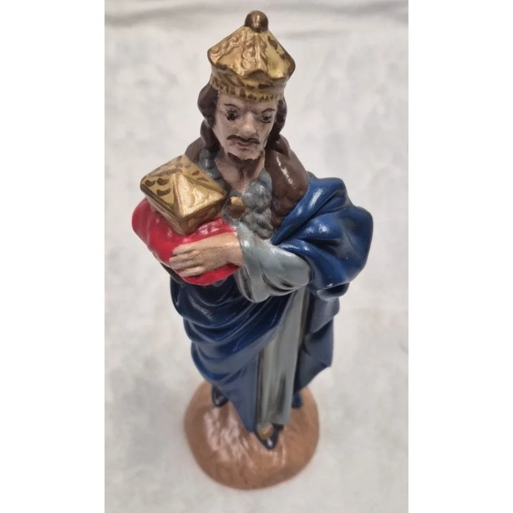 Vtg.‎ Christmas Atlantic Mold 18 Piece Nativity Ceramic Hand Painted Holy Family